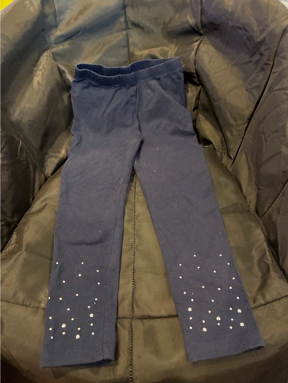 The Children's Place Navy Leggings with Rhinestone Dot Detail